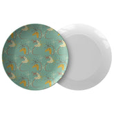 Kate McEnroe New York Dinner Plate in Mid century Modern Boomerang PrintPlatesP20 - BOO - GRE - 5S