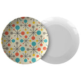 Kate McEnroe New York Dinner Plate in Mid Century Modern Fifties Atomic Retro StarburstPlatesP20 - FIF - CRE - 19AS