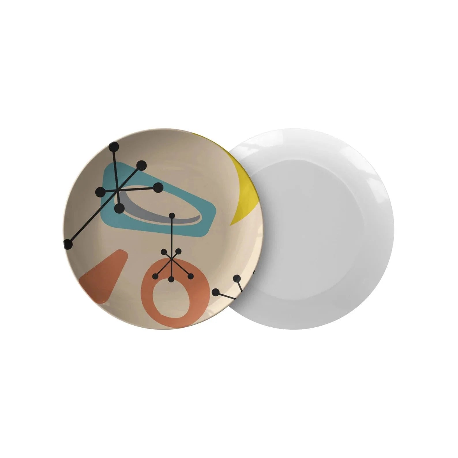 Kate McEnroe New York Dinner Plate in Mid Century Modern Retro PrintPlatesP20 - MID - CRE - 4S