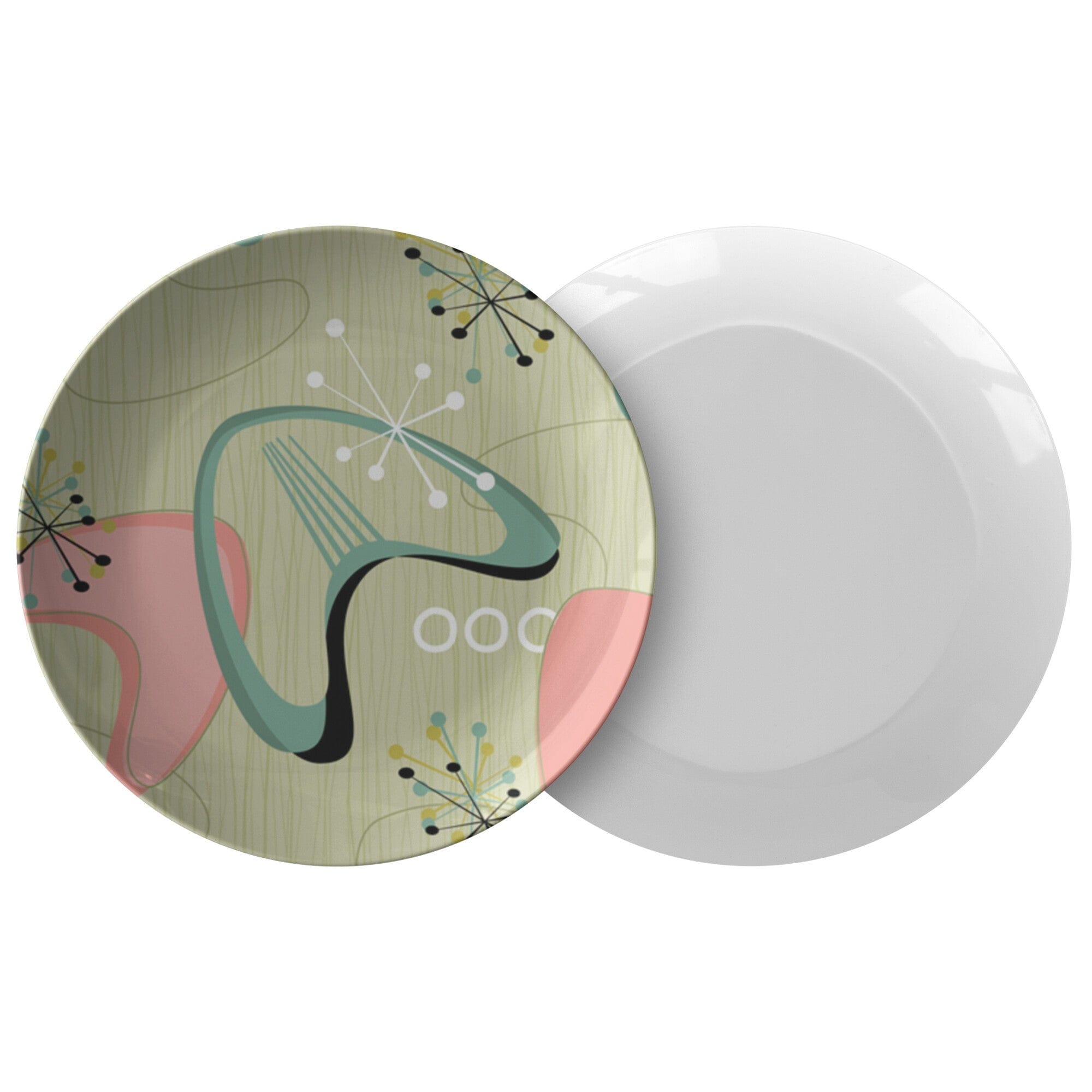 Kate McEnroe New York Dinner Plate in Mid Century Modern Retro Starburst BoomerangsPlates9820SINGLE