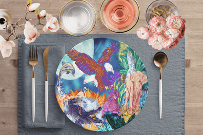 Kate McEnroe New York Dinner Plate in Wildlife Fantasy Art Plates Single 9820SINGLE