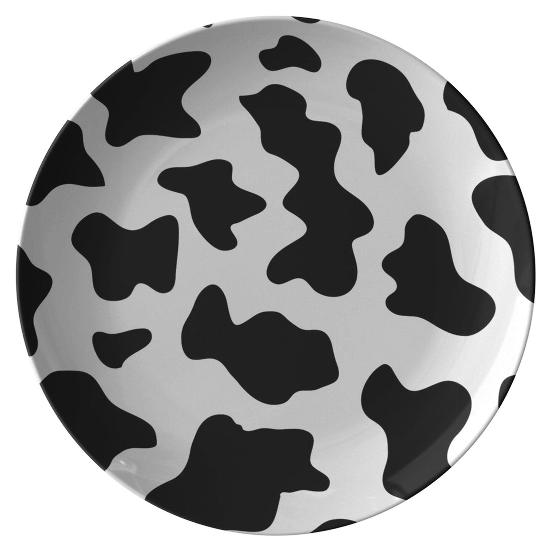 Kate McEnroe New York Dinner Plates in Black and White Cow PrintPlates9820SINGLE