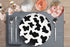 Kate McEnroe New York Dinner Plates in Black and White Cow PrintPlates9820SINGLE