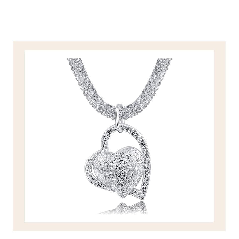 Kate McEnroe New York Double Heart Pendant Necklace Necklaces 40036696-45cm