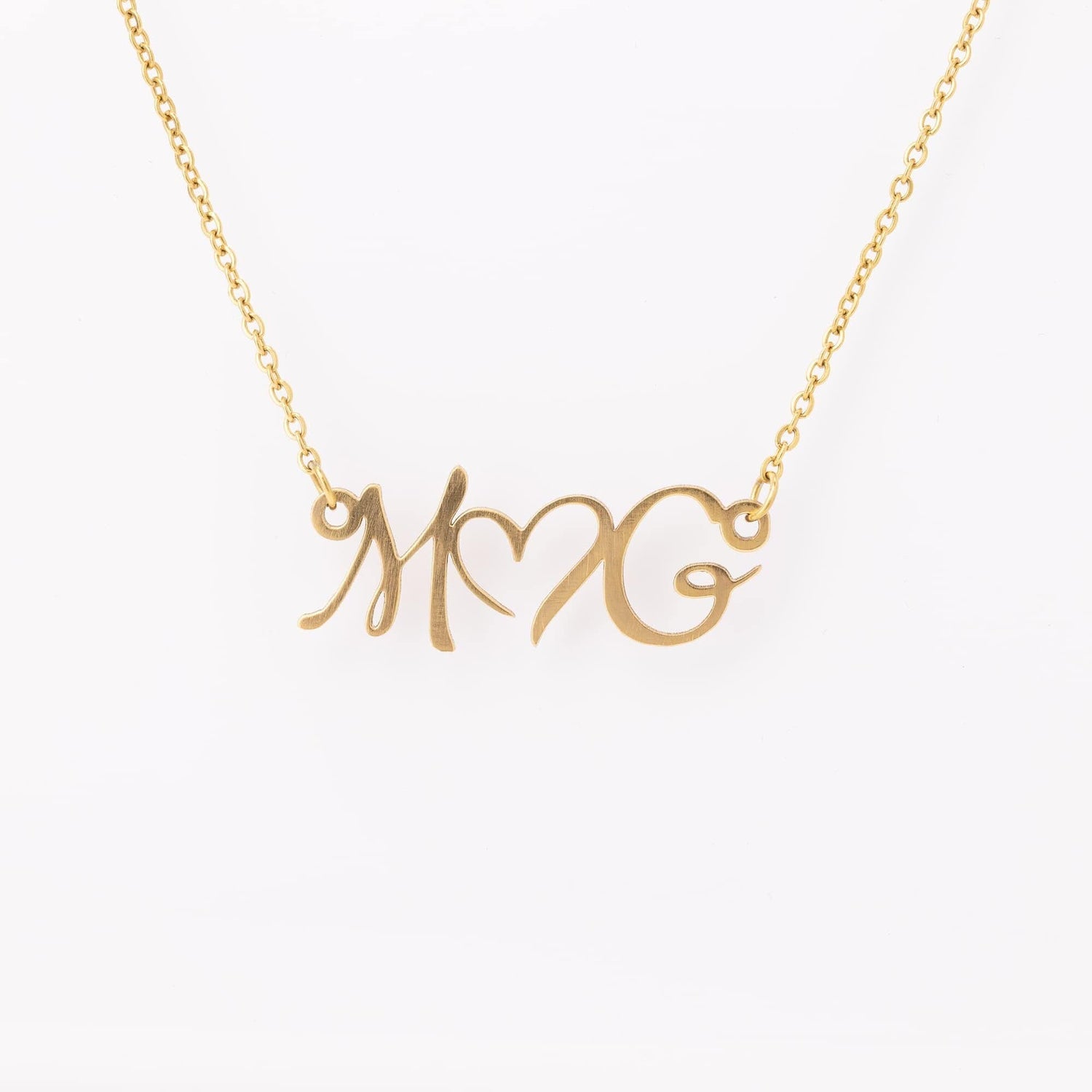 Kate McEnroe New York Double Initial Heart 18k Gold NecklaceNecklacesNCKGLDCHN01 - DI