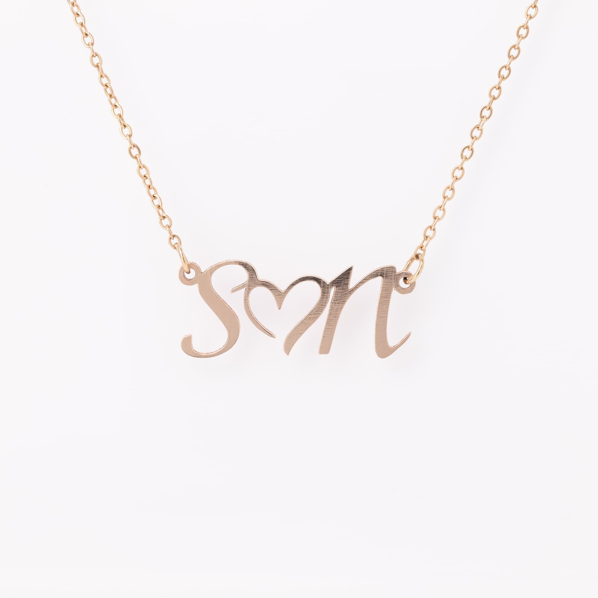 Kate McEnroe New York Double Initial Heart 18k Gold NecklaceNecklacesNCKRSGCHN01 - DI