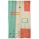 Kate McEnroe New York Double Panel Window Curtains in Mid Century Modern Geometric Abstract PrintWindow CurtainsCurtainSheer - 50x84 - DoublePanel - 20220823181102249