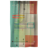 Kate McEnroe New York Double Panel Window Curtains in Mid Century Modern Geometric Abstract PrintWindow CurtainsCurtainSheer - 50x84 - DoublePanel - 20220823181102249