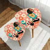 Kate McEnroe New York Doxie Dog, Atomic Kitsch Cat Dachshund Accent Tables, Mid Century Modern Retro Nesting TablesNesting TablesHltJvkKkJG