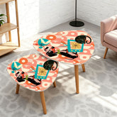 Kate McEnroe New York Doxie Dog, Atomic Kitsch Cat Dachshund Accent Tables, Mid Century Modern Retro Nesting TablesNesting TablesHltJvkKkJG