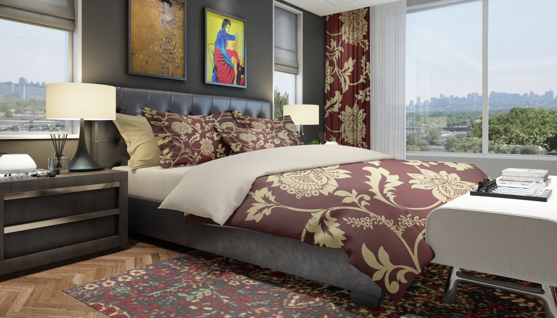 Kate McEnroe New York Duvet Cover in Traditional Indian Floral Paisley, Custom Designed Luxury Floral Duvet Cover, Queen &amp; Twin Size Microfiber Bedding, Home GiftDuvet Covers21757654495186167074