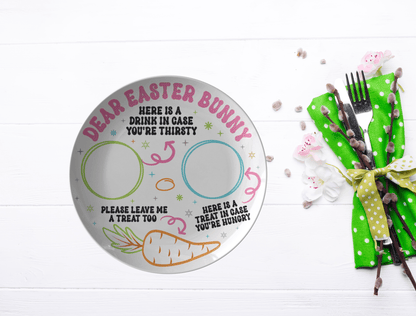 Kate McEnroe New York Easter Bunny Treat Plate, Easter Gifts for Kids, Easter Basket Stuffers Plates Single P21-EAS-BUN-1