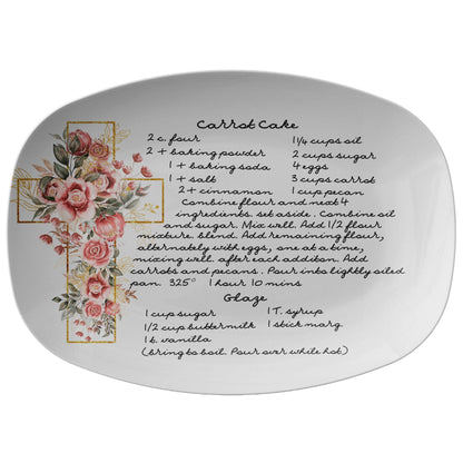 Kate McEnroe New York Easter Cross Handwritten Recipe Platter, Personalized Easter Gift, Family Heirloom KeepsakeServing Platters9727