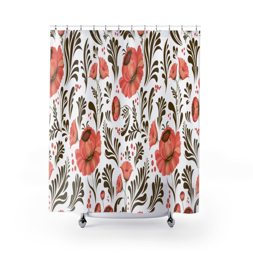 Kate McEnroe New York Elegant Floral Shower Curtains Home Decor 71" × 74" 80072835484145119066