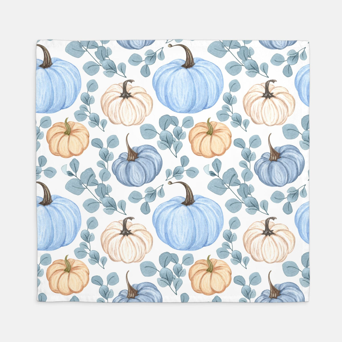 Kate McEnroe New York Fall Napkins, Blue Pumpkin Floral Set of 4 Napkins, Autumn Farmhouse Table Decor, Fall Decor, Thanksgiving Tabletop Decor, Housewarming GiftNapkinsPMK08.1251290