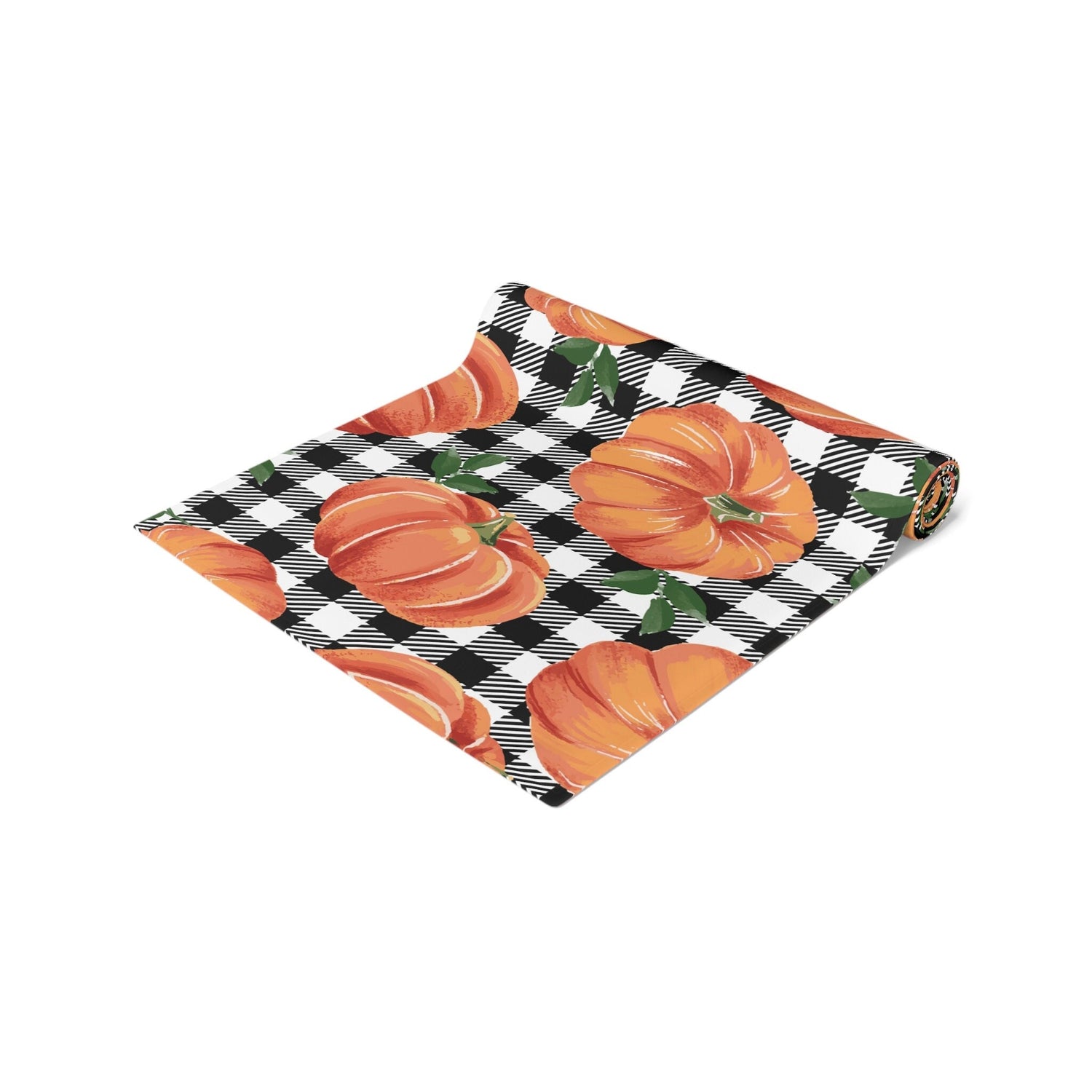 Kate McEnroe New York Fall Pumpkins Gingham Table Runner, Autumn Kitchen Decor, Thanksgiving Dining Table Decoration, Fall Floral Tabletop Decor, Table Linen GiftTable Runners16580672564762382852