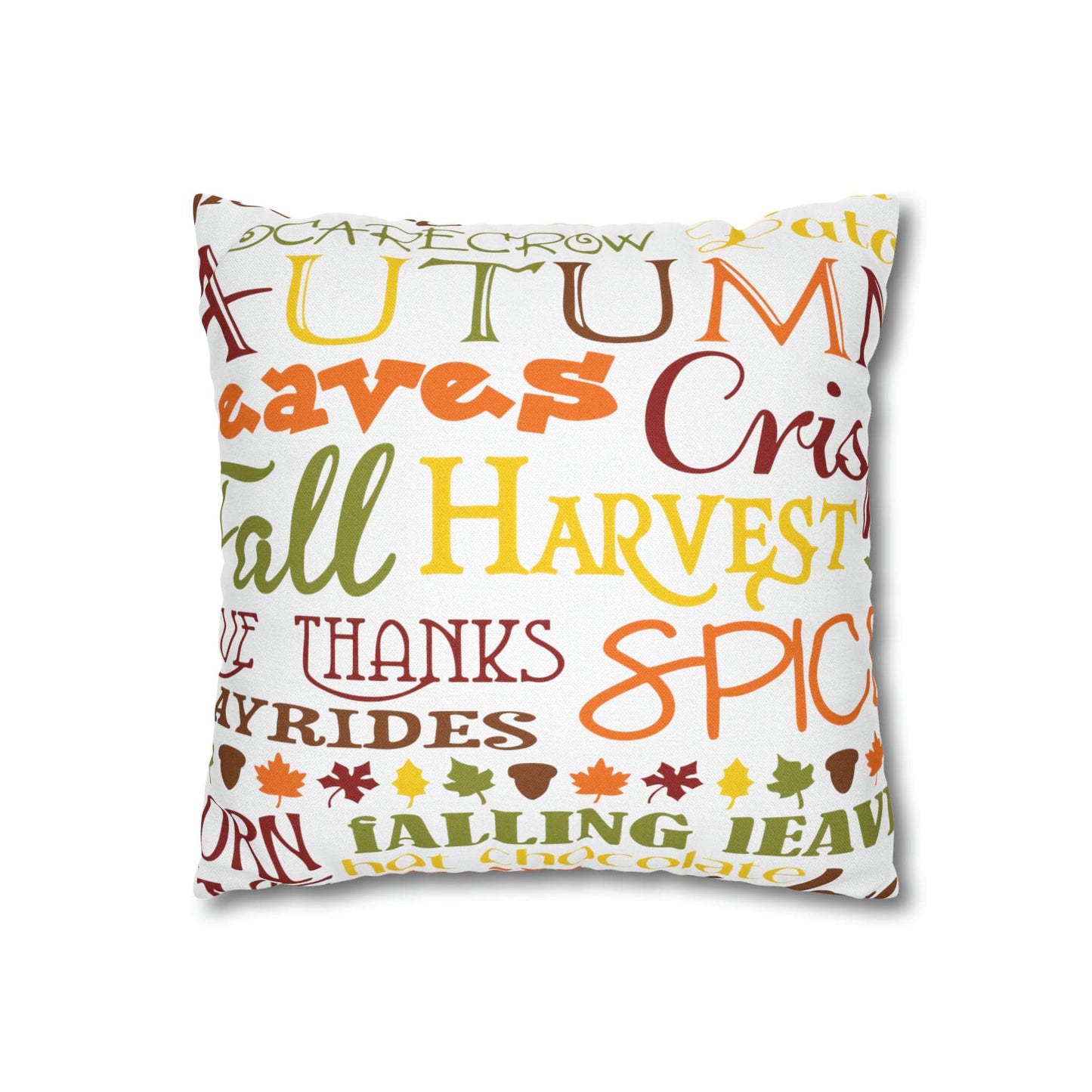 Printify Fall Throw Pillow Cover, Farmhouse Decor, Pumpkin Patch, Hayrides, Thanksgiving Fall Trend Cushion Covers Home Decor