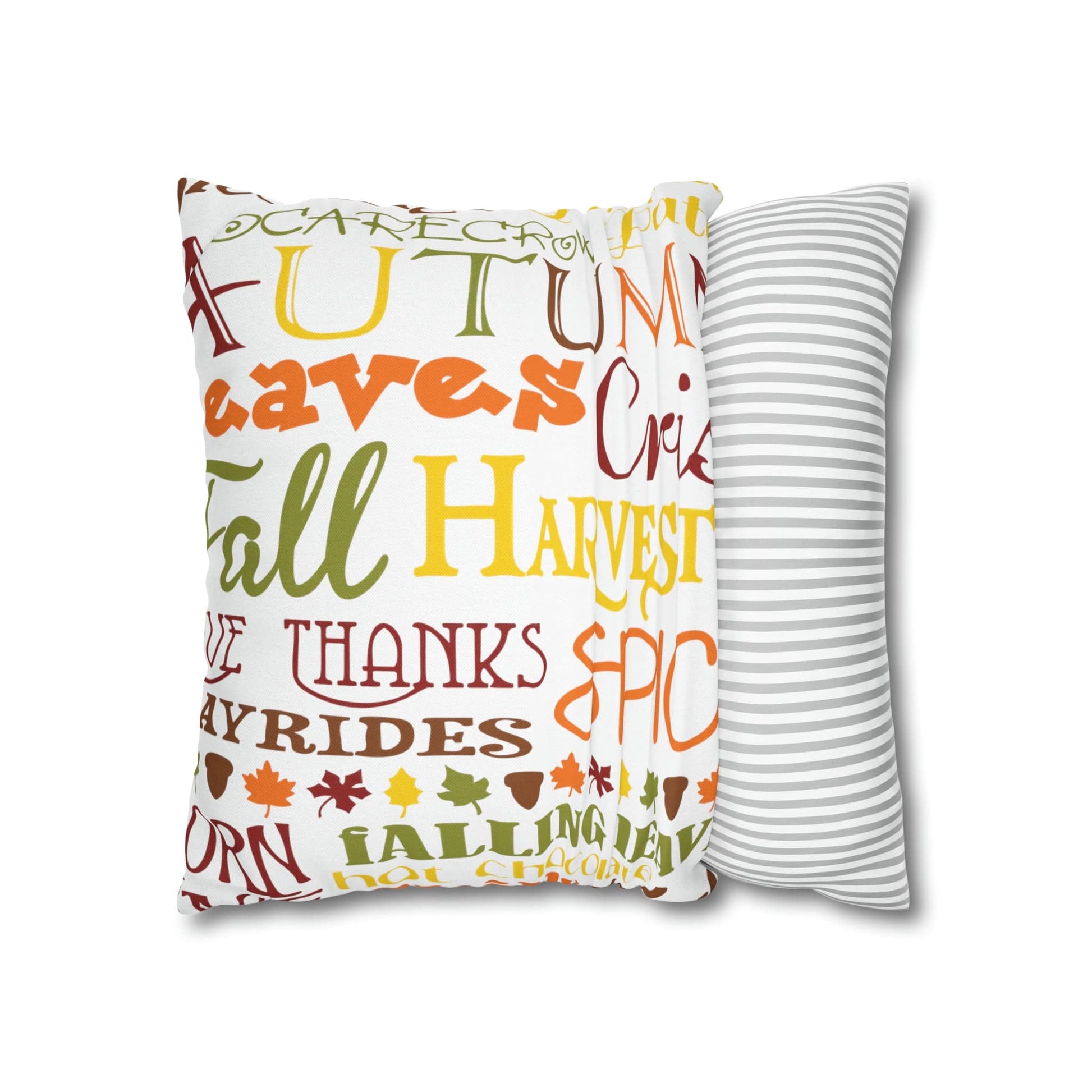 Printify Fall Throw Pillow Cover, Farmhouse Decor, Pumpkin Patch, Hayrides, Thanksgiving Fall Trend Cushion Covers Home Decor