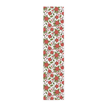 Kate McEnroe New York Farmhouse Poinsettia Christmas Floral Table RunnerTable Runners49272438048298413999