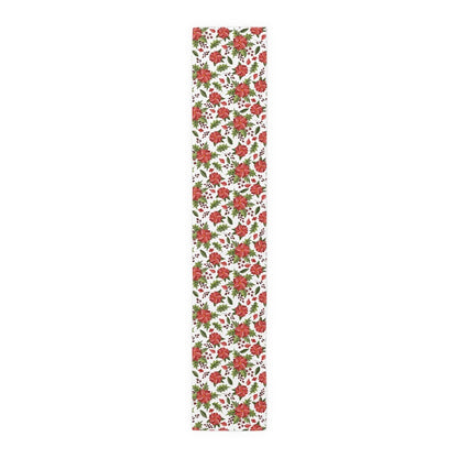 Kate McEnroe New York Farmhouse Poinsettia Christmas Floral Table RunnerTable Runners49272438048298413999