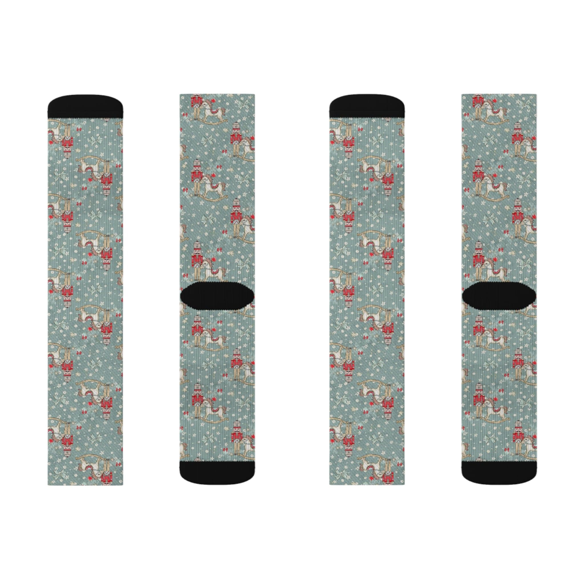 Kate McEnroe New York Festive Nutcracker Christmas Socks: Cozy Crew Length with Fleece Lining - Perfect for Men and Women, Holiday Gifts, Stocking StuffersSocks14461856421070495008