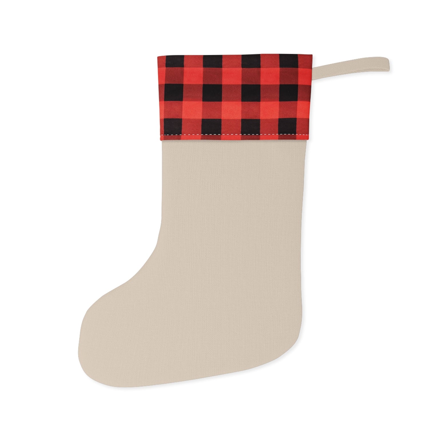 Kate McEnroe New York Festive Nutcracker Christmas Stocking: Plaid Top, Burlap Linen Boot, Spacious - Perfect Holiday Decor, Gift for KidsHoliday Stockings95850411104450938823