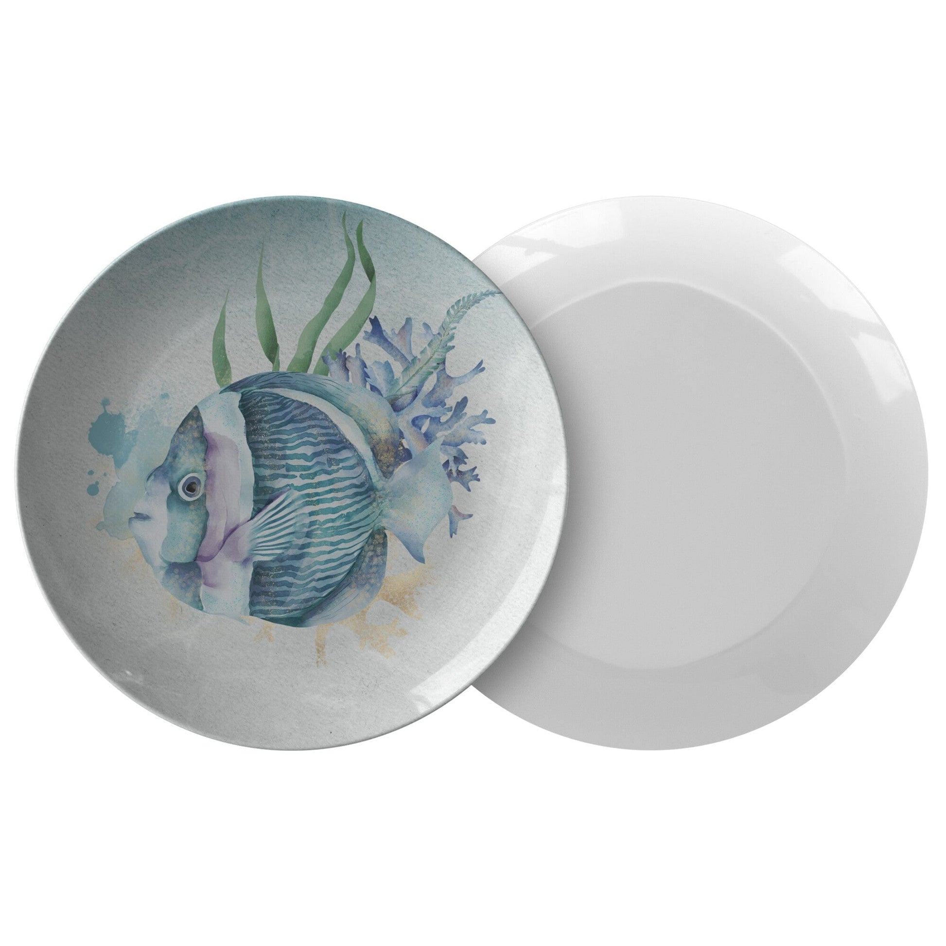 Kate McEnroe New York Fish in Watercolor Dinner Plate Plates Single 9820SINGLE