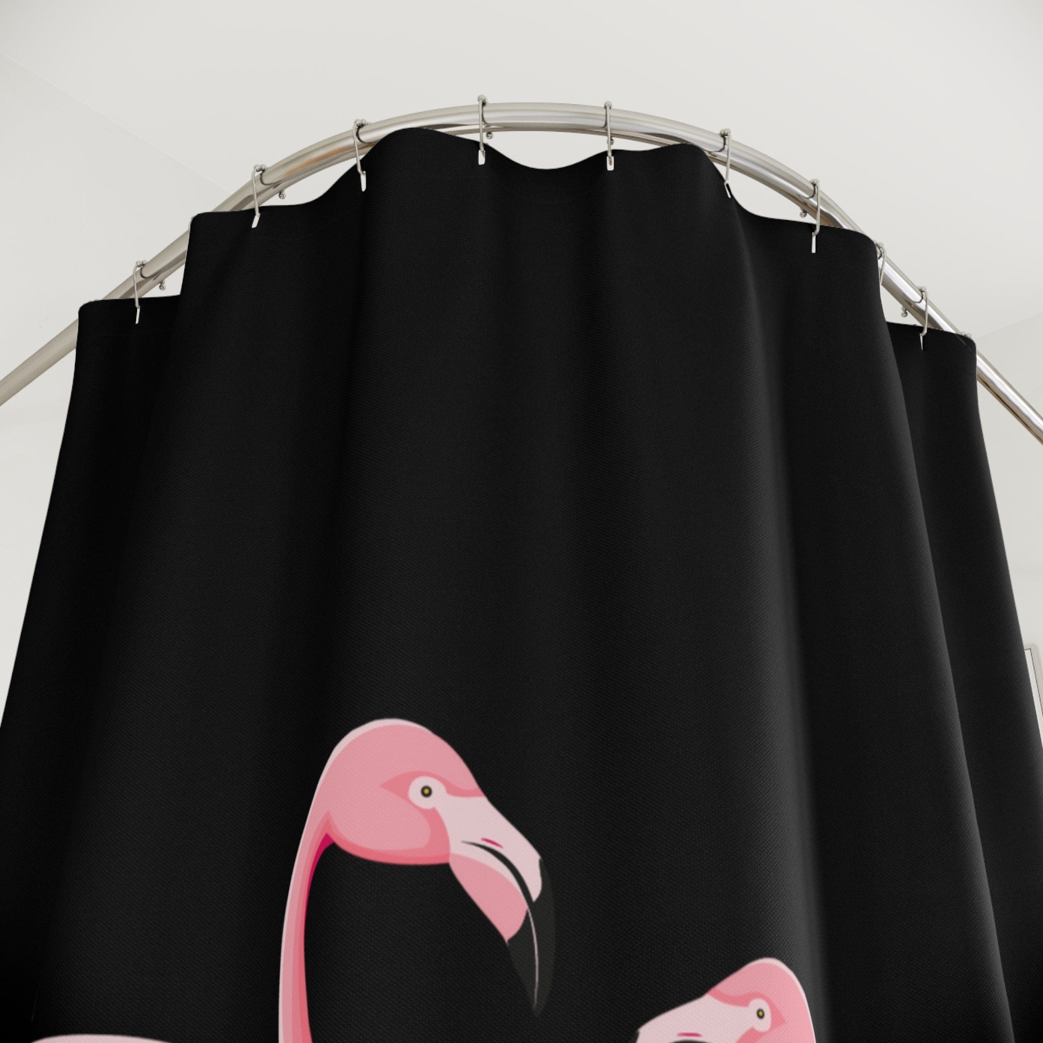 Kate McEnroe New York Flamingo Tropical Flowers Shower Curtains, Pink Flamingo Shower and Bath Curtain, Tropical Flowers Bath Curtain, Floral Bath DecorShower CurtainsS40 - FLA - TRO - 7X7B