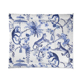 Kate McEnroe New York Floral Blue and White Chinoiserie Jungle Botanical Toile ComforterComforters63686762632495954273