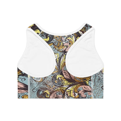 Kate McEnroe New York Floral Dragonfly Sports BraSports Bra3549444934