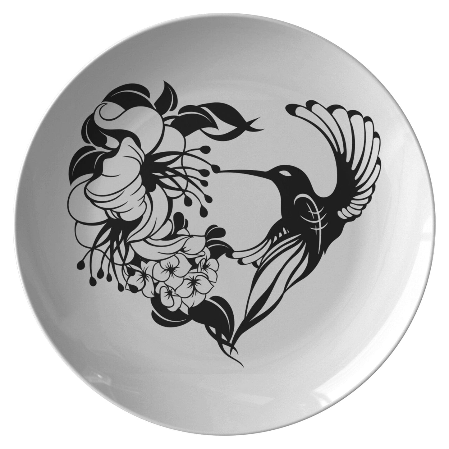 Kate McEnroe New York Floral Hummingbird Heart Dinner Plates Plates