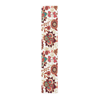Kate McEnroe New York Floral Paisley Ornamental Table Runner, Boho Indian Print Table Linens, Country Farmhouse Table DecorTable Runners39025476276112344738