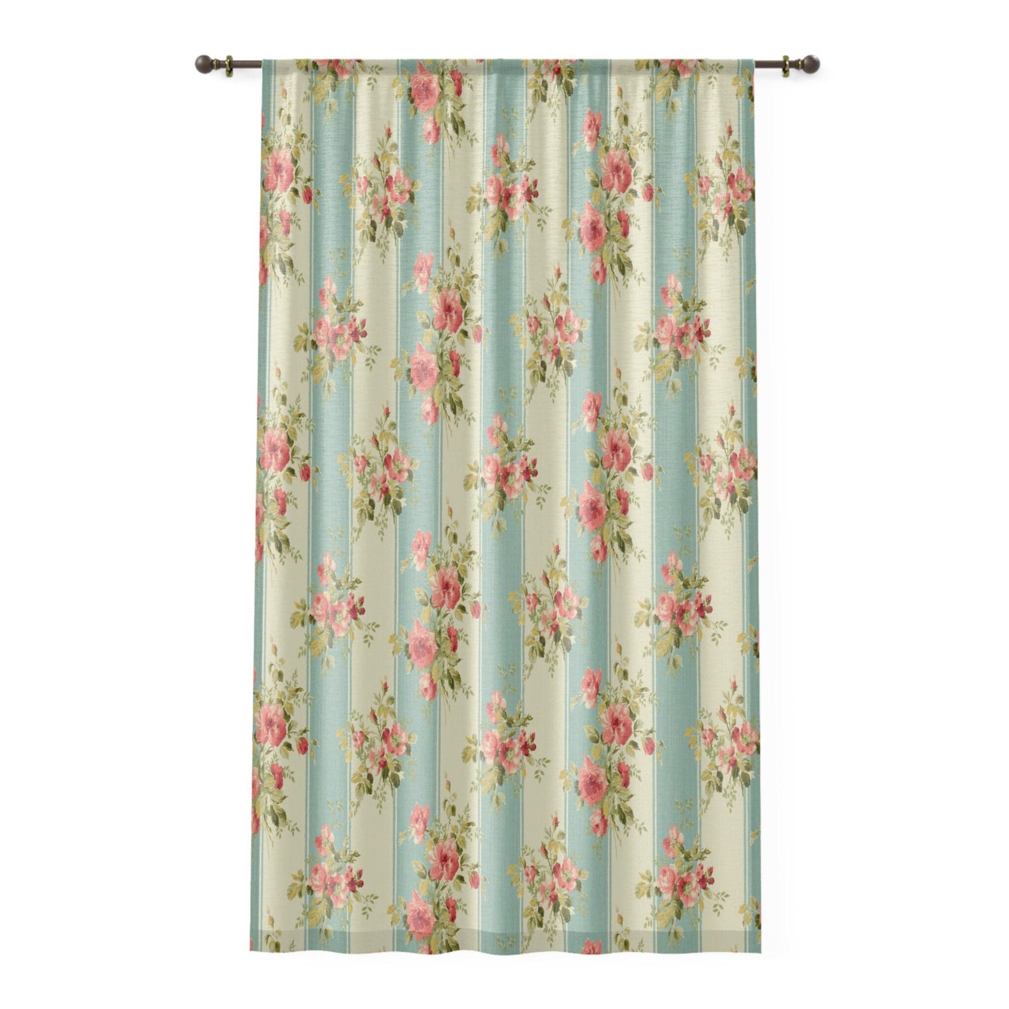 Kate McEnroe New York Floral Shabby Chic Country Farmhouse Window CurtainsWindow CurtainsW3D - SHA - CHI - SH4