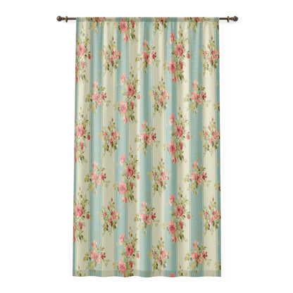 Kate McEnroe New York Floral Shabby Chic Country Farmhouse Window CurtainsWindow CurtainsW3D - SHA - CHI - SH4