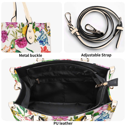 Kate McEnroe New York Floral Top Handle Handbag, Vintage Style Botanical SatchelHandbagsWJ25X9EW-1