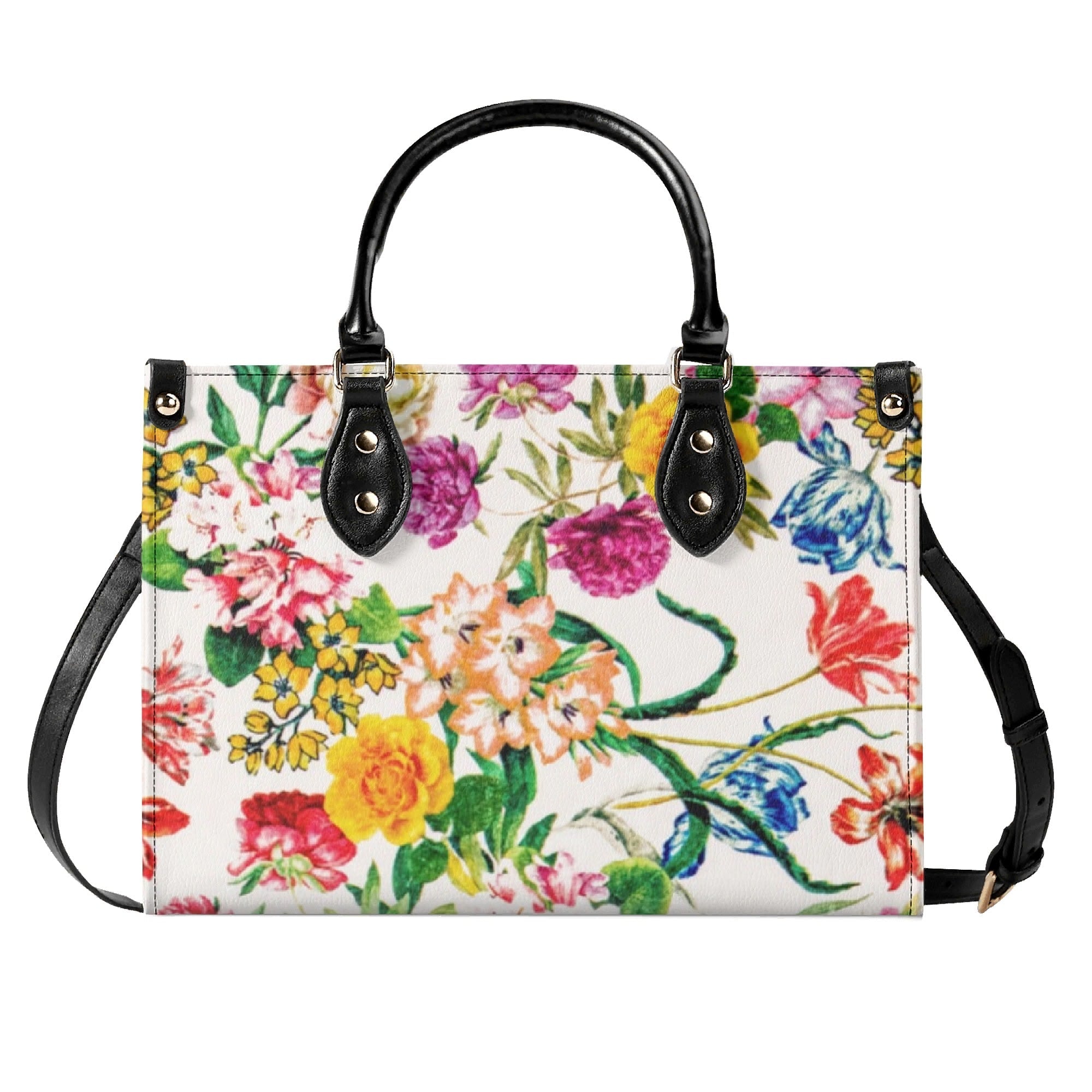 Kate McEnroe New York Floral Top Handle Handbag, Vintage Style Botanical SatchelHandbagsWJ25X9EW-1