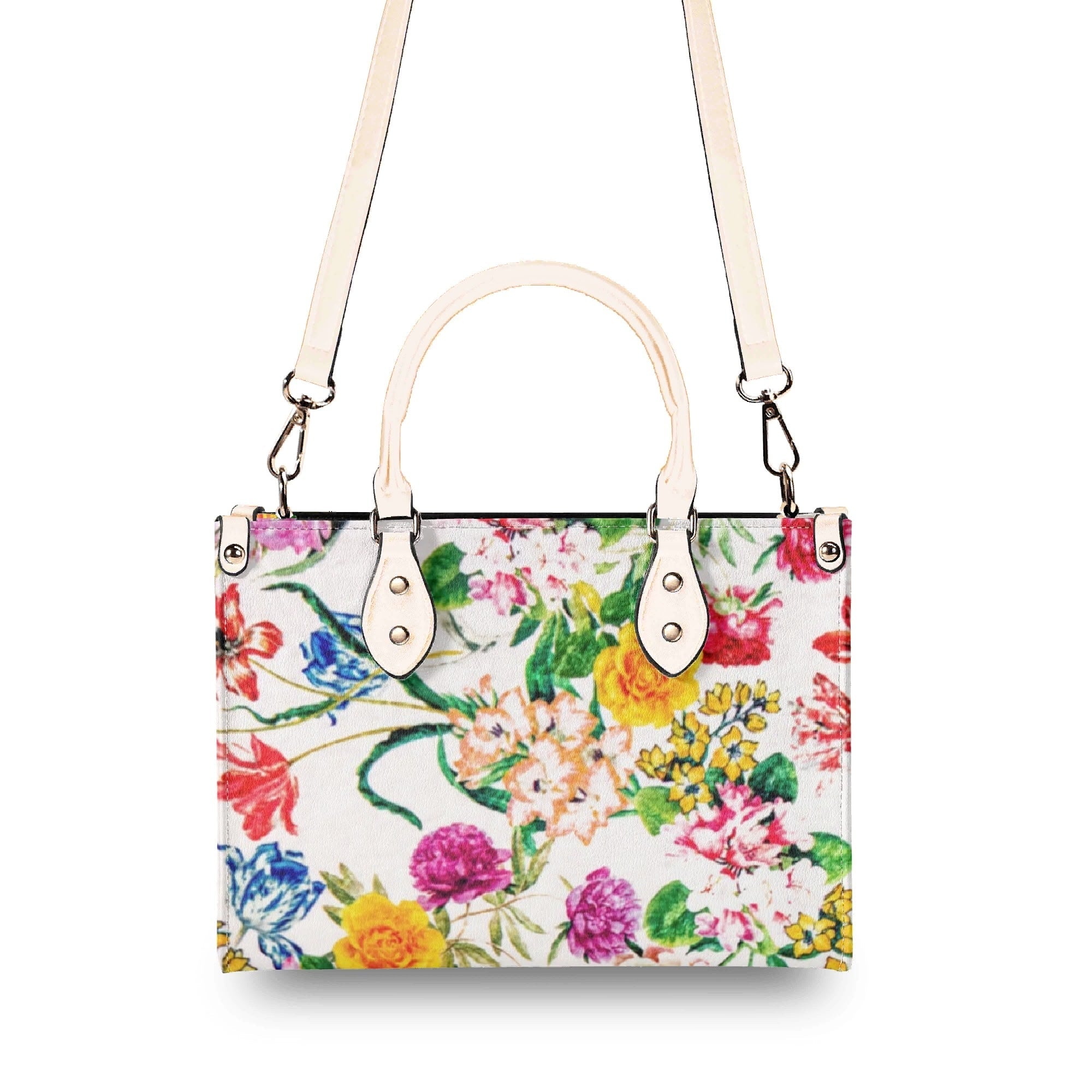 Kate McEnroe New York Floral Top Handle Handbag, Vintage Style Botanical SatchelHandbagsWJ25X9EW-1