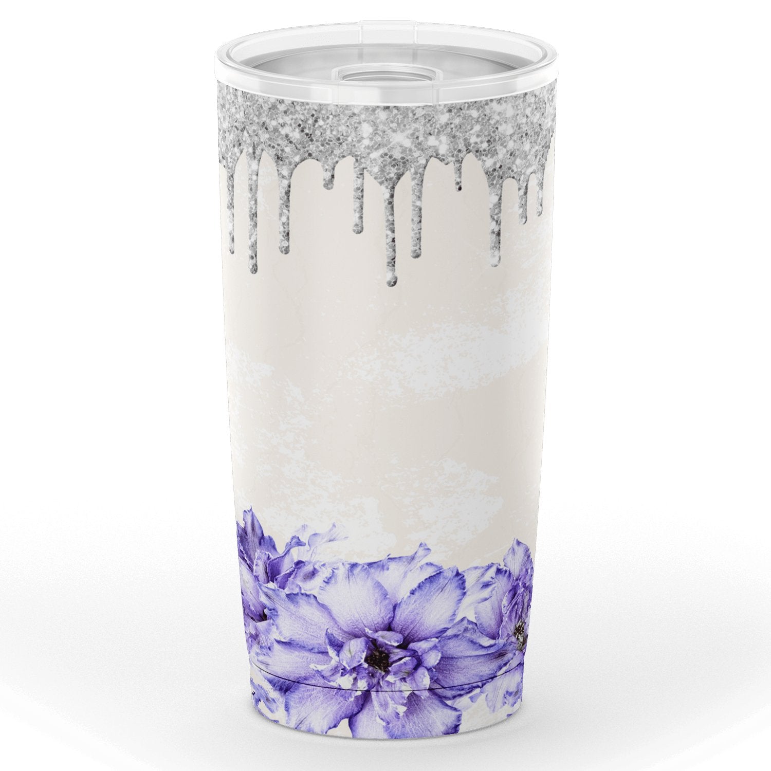Kate McEnroe New York Flower Glitter Tumbler 20oz - Purple20oz TumblersSB20TBR - 288432 - 20oz