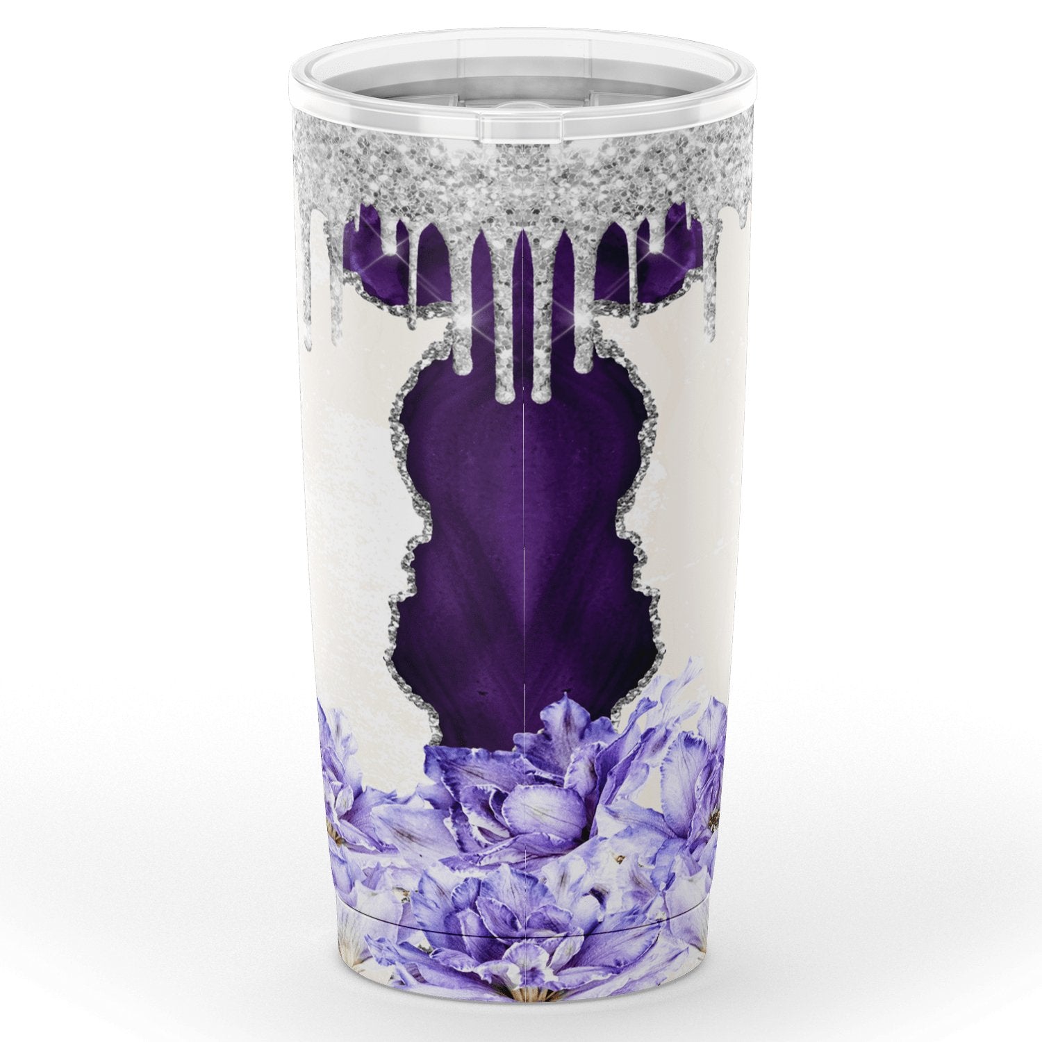 Kate McEnroe New York Flower Glitter Tumbler 20oz - Purple20oz TumblersSB20TBR - 288432 - 20oz