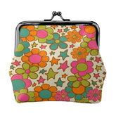 Kate McEnroe New York Flower Power Kiss Lock Coin Purse, Retro Groovy Mid Century ModernCoin PursestA33NacKeB