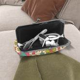 Kate McEnroe New York Flower Power Kiss Lock Coin Purse, Retro Groovy Mid Century ModernCoin PursestA33NacKeB