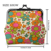 Kate McEnroe New York Flower Power Kiss Lock Coin Purse, Retro Groovy Mid Century ModernCoin PursestA33NacKeB