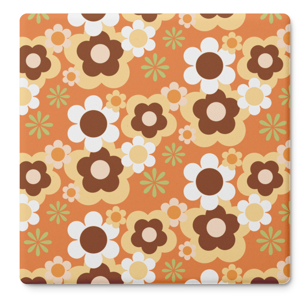 Kate McEnroe New York Flower Power Retro 70s Groovy Daisy Floral Drink Coaster SetCoasters7021