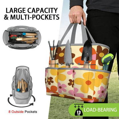 Kate McEnroe New York Flower Power Retro 70s Groovy Daisy Garden Tool Bag OrganizerGarden Tool BagtWgDUG8Q9q