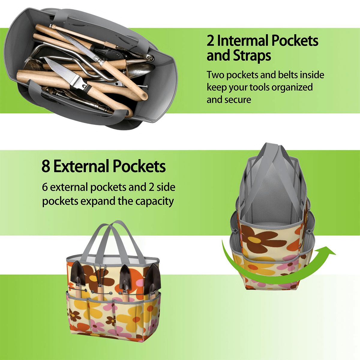 Kate McEnroe New York Flower Power Retro 70s Groovy Daisy Garden Tool Bag OrganizerGarden Tool BagtWgDUG8Q9q