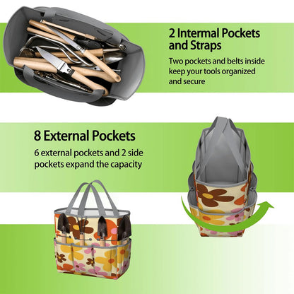 Kate McEnroe New York Flower Power Retro 70s Groovy Daisy Garden Tool Bag OrganizerGarden Tool BagtWgDUG8Q9q