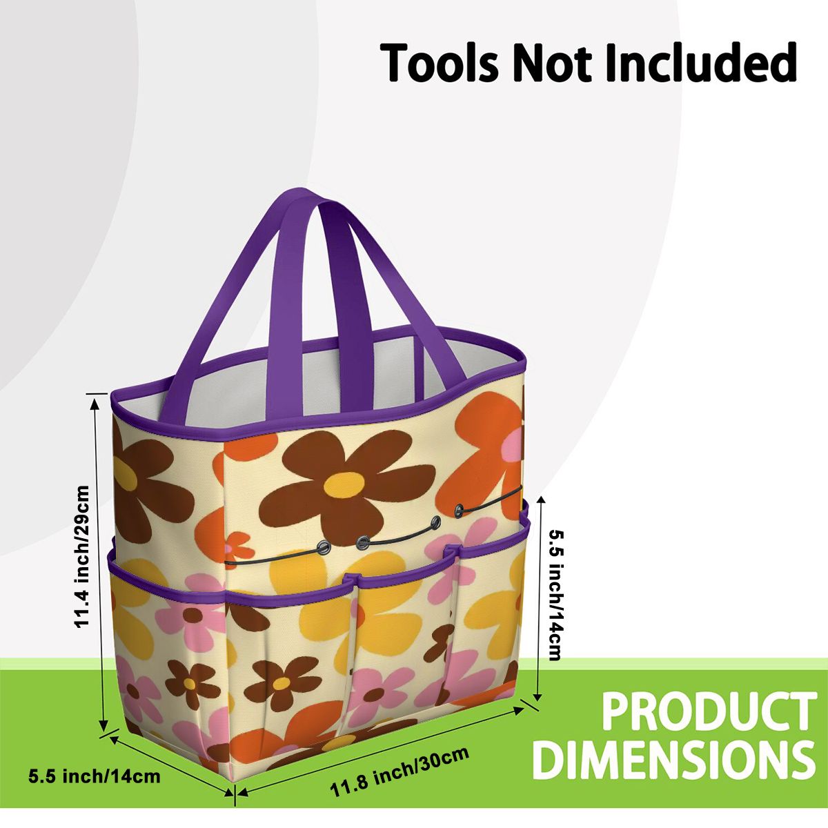 Kate McEnroe New York Flower Power Retro 70s Groovy Daisy Garden Tool Bag OrganizerGarden Tool BagtWgDUG8Q9q