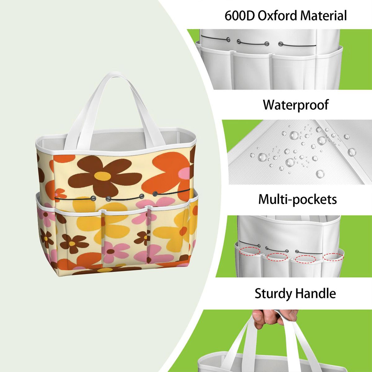 Kate McEnroe New York Flower Power Retro 70s Groovy Daisy Garden Tool Bag OrganizerGarden Tool BagtWgDUG8Q9q