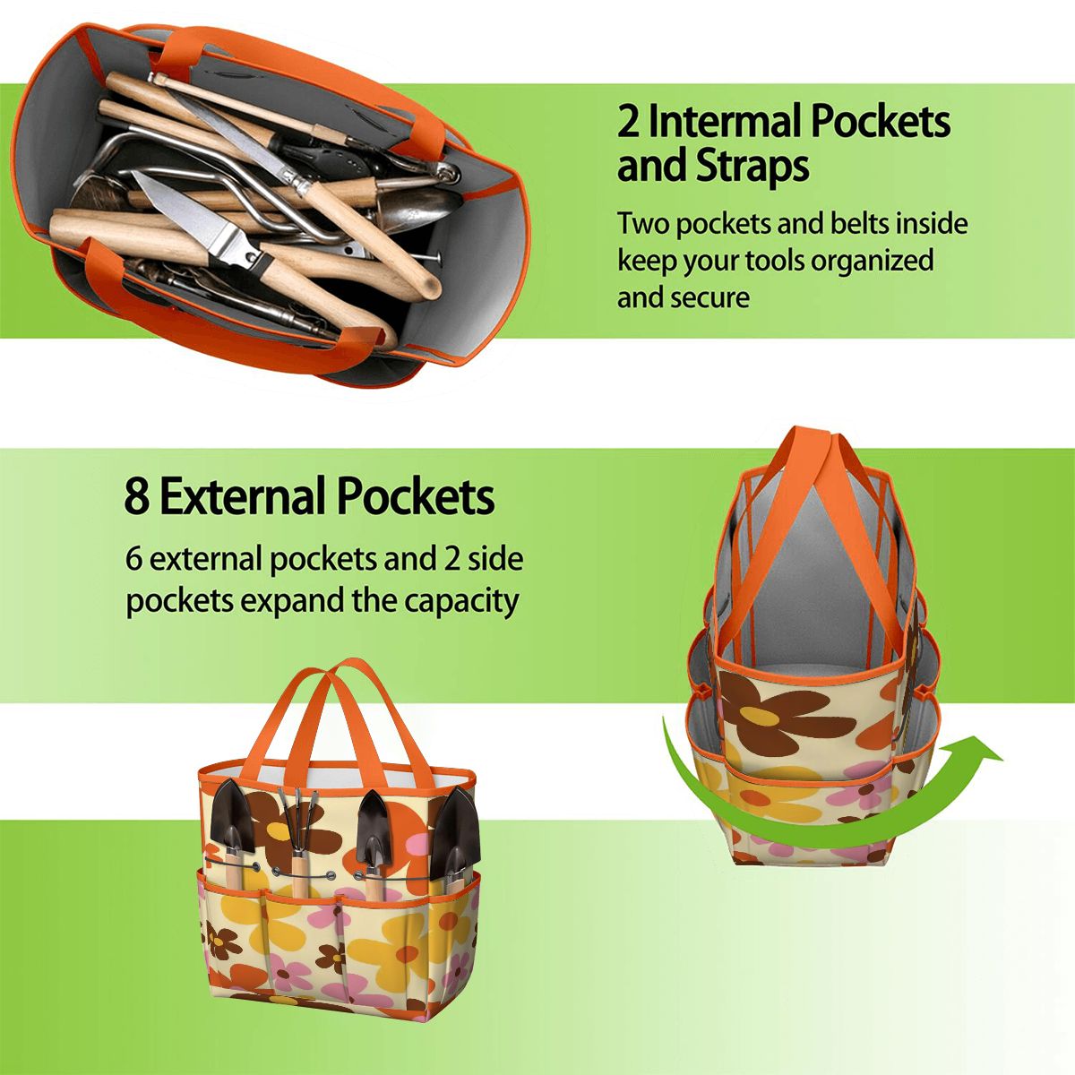 Kate McEnroe New York Flower Power Retro 70s Groovy Daisy Garden Tool Bag OrganizerGarden Tool BagtWgDUG8Q9q