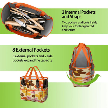 Kate McEnroe New York Flower Power Retro 70s Groovy Daisy Garden Tool Bag OrganizerGarden Tool BagtWgDUG8Q9q